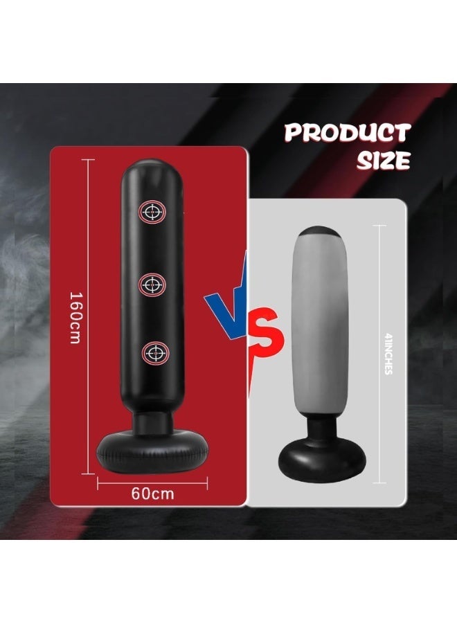 Arabest Punching Bag For Kids,Boxing Speed Bag For Adults And Kids, Free Standing Boxing Bag For Karate,Used For Practicing Karate, Taekwondo, Stress Relieving Punching Bags（160cm） - Image 3